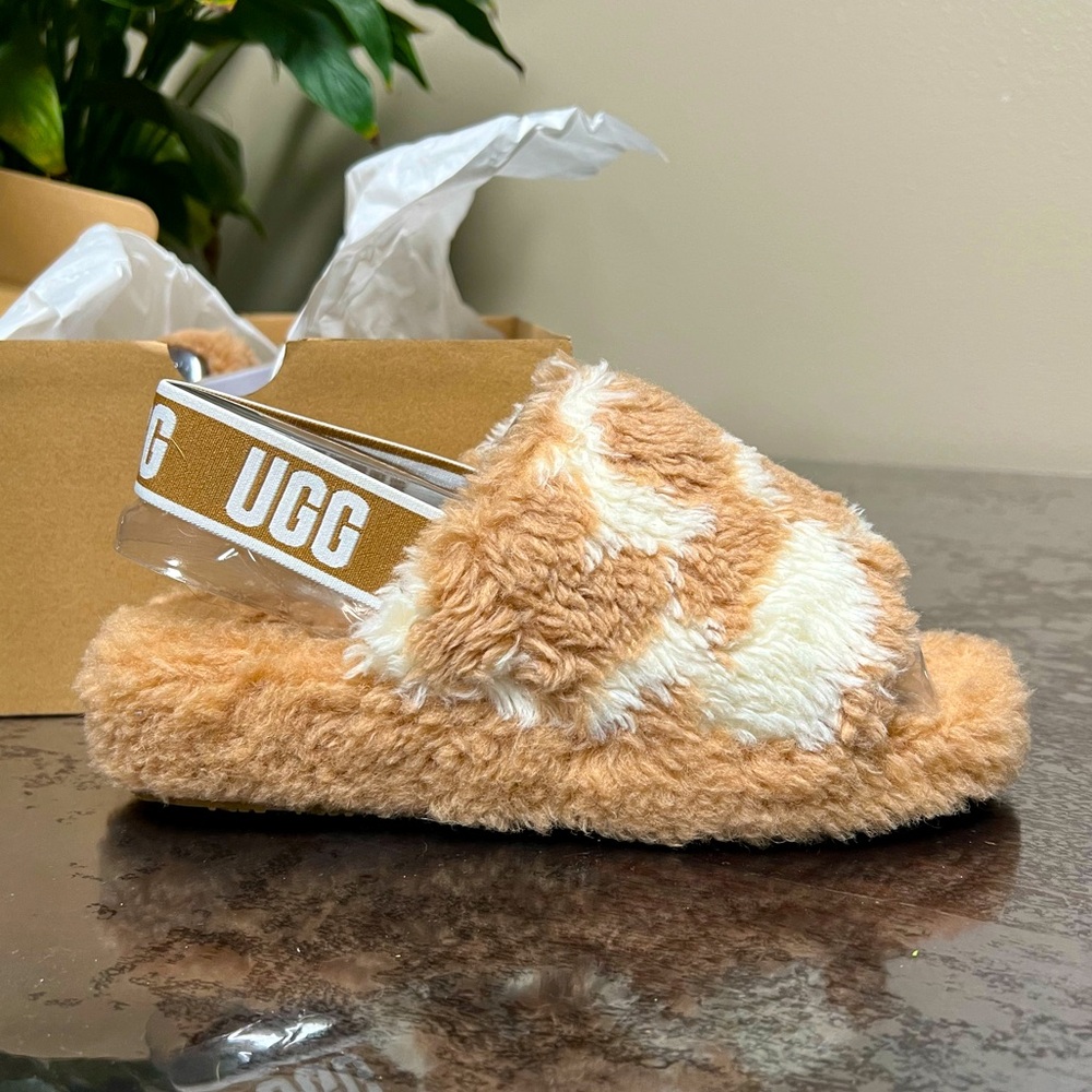 UGG Cow Print Slides